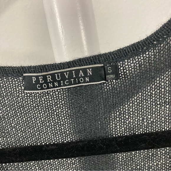 Peruvian Connection Sweater Dress, Gray, Size Small - Picture 6 of 6